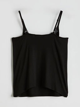 V Yaka Dantel Detayl? Kad?n Pijama ?st