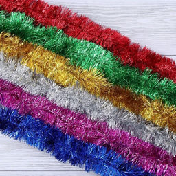 Цена за 10 шт. Мишура Узкая d-5 см 200 см, микс