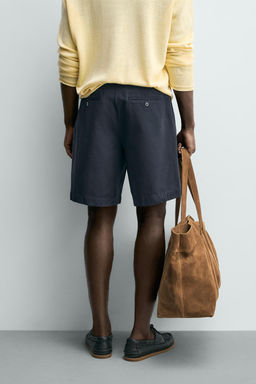 BERMUDA RELAXED FIT PLIEGUES / Marino - Zara фото 3