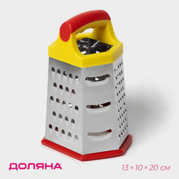 Тёрка шестигранная Доляна «Деревушка», 20×10 см, МИКС