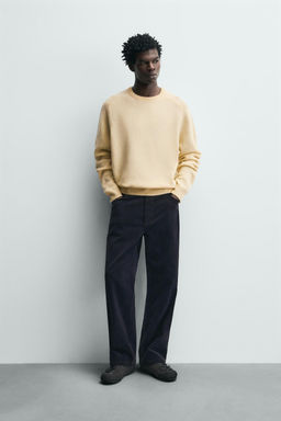 JERSEY REGULAR FIT MEZCLA LANA / Mantequilla