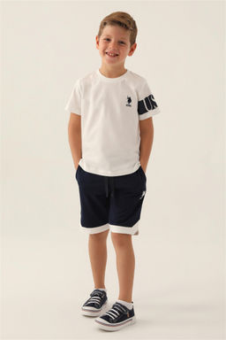 Кремовый пижамный комплект для мальчика Неожиданная скидка в корзине - U.s. polo assn фото 3