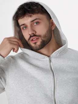 Жакет мужской серый на молнии с начесом