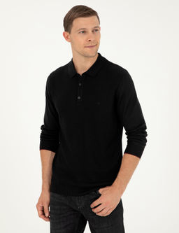 Черный свитер классического кроя - Cacharel фото 3