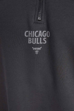 DeFactoFit NBA Chicago Bulls Толстые спортивные штаны прямого кроя с карманами и карманами  фото 6