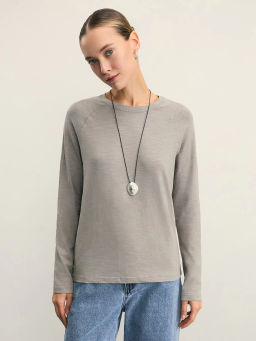 Базовый лонгслив из хлопка / Zarina  фото 7