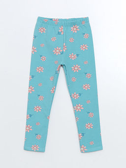 Beli Lastikli ?i?ekli K?z ?ocuk Tayt 2li - Waikiki фото 3