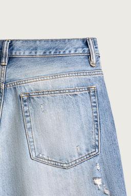 BERMUDA DENIM BAGGY FIT ROTOS / Azul medio - Zara фото 14