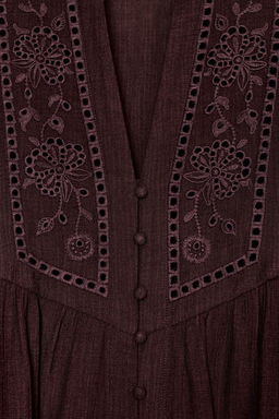 BLUSA BORDADOS / Marr?n - Zara фото 8