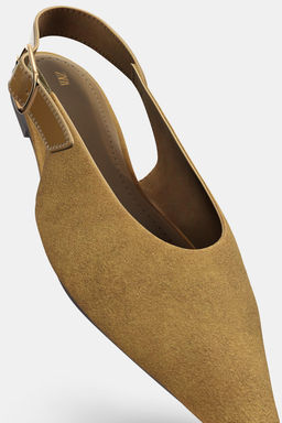 TWO-TONE LEATHER SLINGBACK SHOES - Zara фото 6