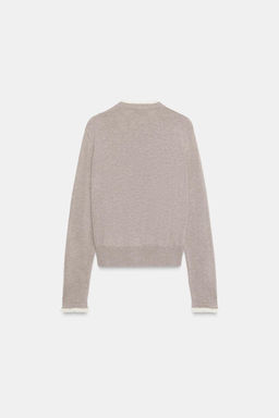 CARDIGAN WITH LACE TRIM - Zara фото 11