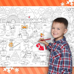 Новогодние раскраски - гиганты «Я рисую Новый год», набор 2 шт.