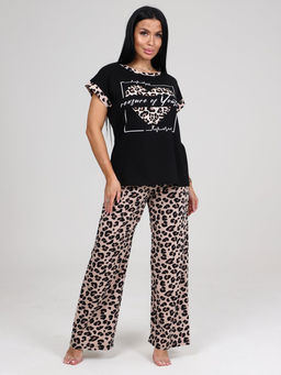 863 ДОМАШНИЙ КОСТЮМ (брюки) (Бежевый леопард) - А-дина фото 2
