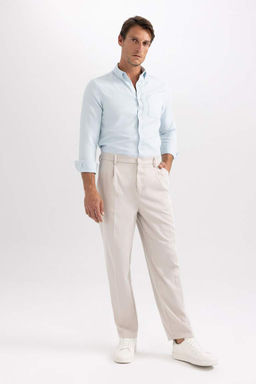 Рубашка приталенного кроя с длинным рукавом - Defacto фото 6