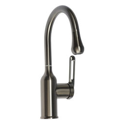 Смеситель для кухни ZEIN Z3740, «капелька», однорычажный, высота излива 13 см, графит