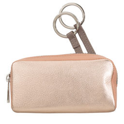 Итальянская кожаная ключница DuDu серии Bahamas | золотистый пэчворк - Dudubags фото 5