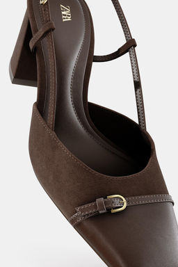 BLOCK HEEL SLINGBACK SHOES - Zara фото 5