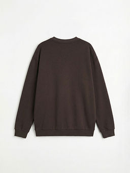 Bisiklet Yaka Bask?l? Erkek ?ocuk Sweatshirt