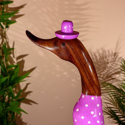 Сувенир «Утка в сиреневом», 70 см, дерево