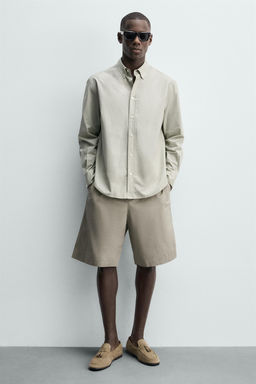 MOCAS?N PIEL BORLAS / Gris Topo