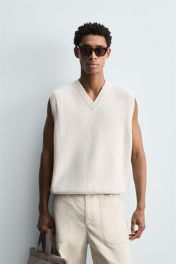 COTTON KNIT WAISTCOAT - Zara фото 2