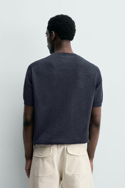 CAMISETA PUNTO REGULAR FIT / Marino