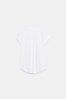 CAMISETA ASIM?TRICA ALGOD?N / Blanco - Zara фото 6