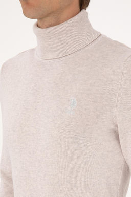 Erkek Slim Fit Bo_azl_ Yaka Ta_ Basic Kazak - U.s. polo assn фото 7
