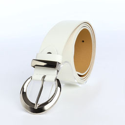 Ремень женский с винтом, 110×3.3 см, пряжка металл, серебристая, белый