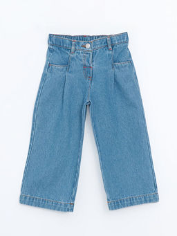 Beli Lastikli K?z ?ocuk Jean Pantolon