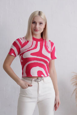 11651 Топ вязаный розово-белый - Martichelli фото 6