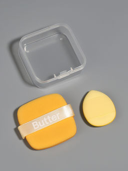 Цена за 2 шт. Спонжи для макияжа, в футляре, 2 шт., жёлтые