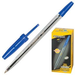 Ручка шар. "Corvina 51" прозрачный корпус, синяя (40163, Италия) 1мм