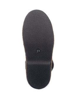 Монголки женские на войлочной подошве., Черные. Замша. Молния. Подклад овчина.