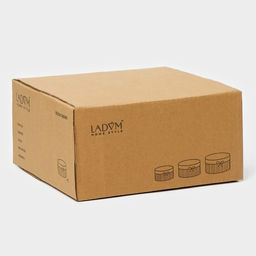 Корзины для хранения LaDо́m, ручной работы, круглые, 3 шт: 15×15×9 см, 19×19×10 см, 23×23×11 см