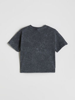 Bisiklet Yaka ?i?ekli K?z ?ocuk Ti??rt