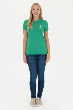 Женская зеленая базовая футболка - U.s. polo assn фото 4