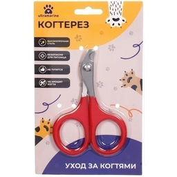 Цена за 4 шт. Когтерез для животных "ЗООУЛЬТРА", механизм ножницы, цвет красный, 8*5,5см