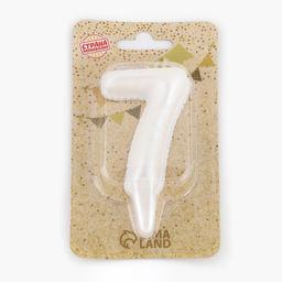 Свеча в торт «Шары», цифра 7, жемчужный, 5.5 см