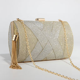 Сумка-клатч на фермуаре, цвет золотой - Simaland фото 3