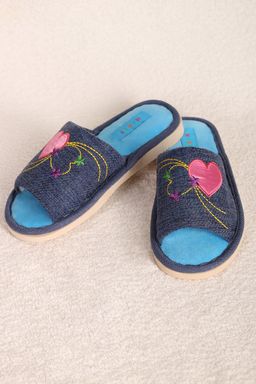 Тапочки открытые синие