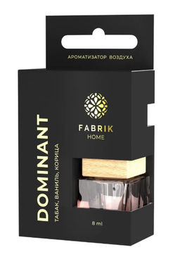 FABRIK Cosm. Ароматизатор воздуха автомобиль,офис,дом Dominant табак,ваниль,корица до 30дней 8мл