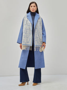 В составе шерсть ! теплый двусторонний палантин - Tantino фото 3