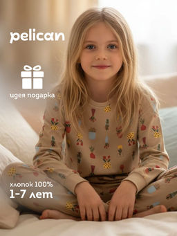 PELICAN, комплект для девочек, Бежевый  фото 3