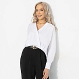 Рубашка хлопковая, На моих условиях (белая) - Charutti фото 18