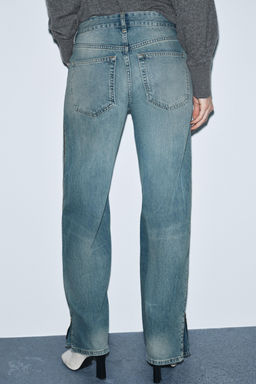 ZW COLLECTION MID-WAIST JEANS WITH ZIPS LIMITED EDITION - Zara фото 3