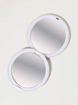 Зеркало складное «Единороги», d=7.5 см, белое, бирюзовое