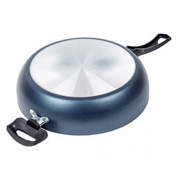 "Azure" Сотейник с антипригарным покрытием д26см "Сатин", h7см, s0,18см, стеклянная крышка (Россия)