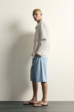 BERMUDA DENIM LOOSE FIT / Azul claro - Zara фото 4