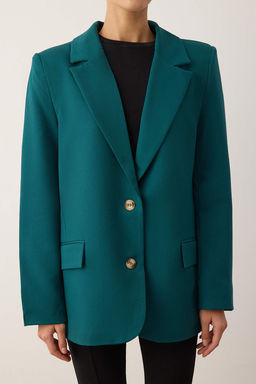 Limited Edition Petrol Regular Astarl? Dokuma Blazer Ceket TWOAW23BC00132